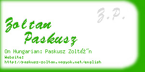 zoltan paskusz business card